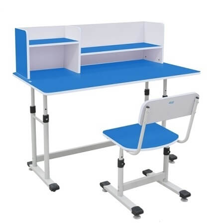 Bàn ghế học sinh BHS-13-07 có thể điều chỉnh chiều cao được.